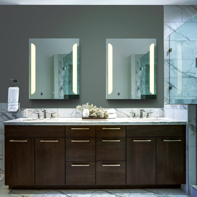 VONN VMRY0120 LED Bath Mirror in Silver, 24"W x 30"H or Rectangle 30"W x 36"H