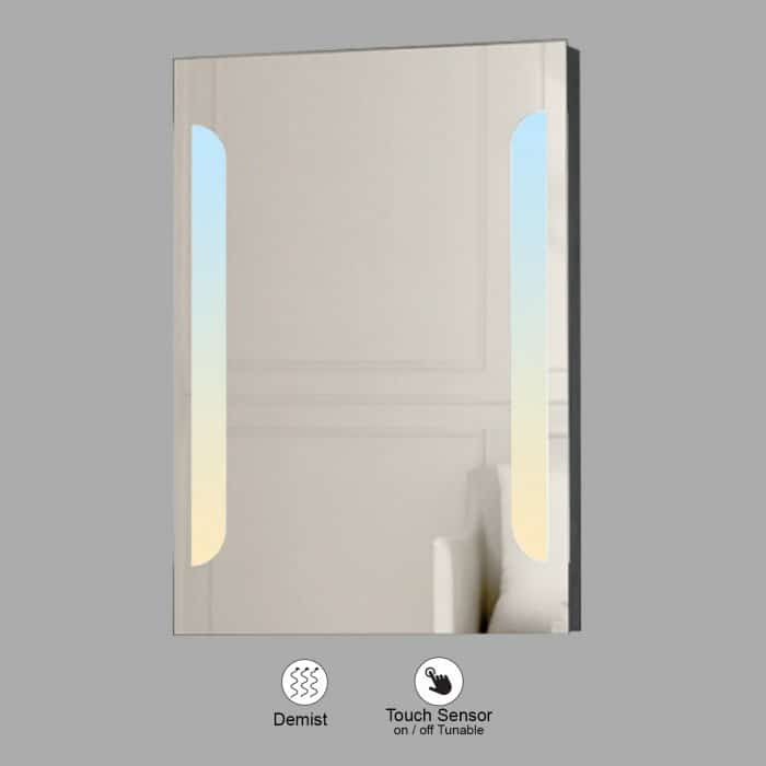 VONN VMRY0120TW Tunable White LED Bath Mirror in Silver, Rectangle 24"W x 30"H or 30"W x 36"H