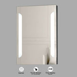 VONN VMRY0120 LED Bath Mirror in Silver, 24"W x 30"H or Rectangle 30"W x 36"H