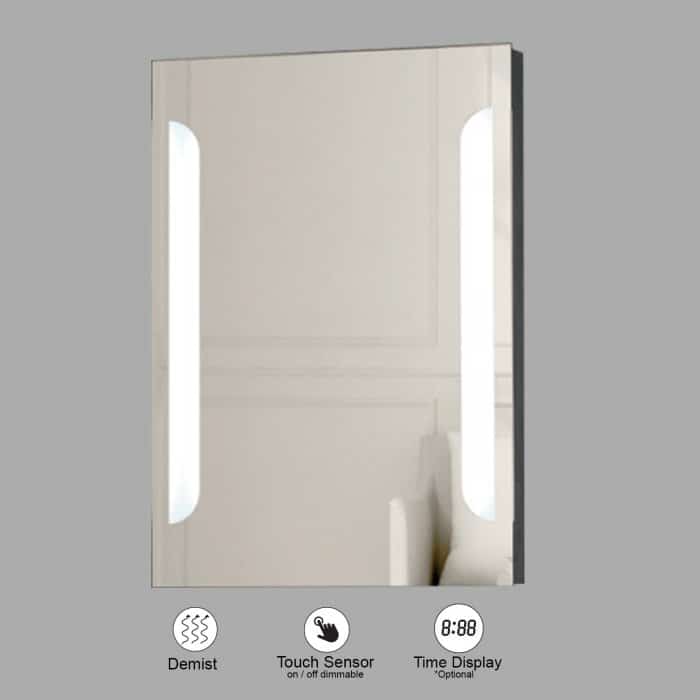 VONN VMRY0120 LED Bath Mirror in Silver, 24"W x 30"H or Rectangle 30"W x 36"H