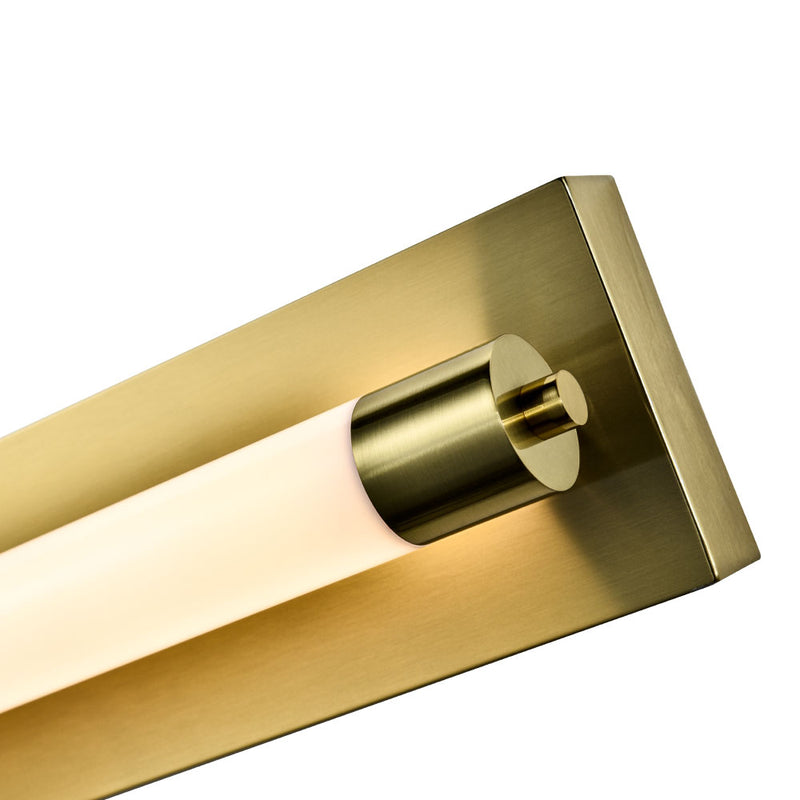 Procyon VMW11800AB 24" Integrated LED ADA Compliant ETL Certified Bathroom Wall Lighting Fixture, Antique Brass