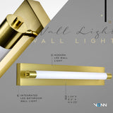 VONN Procyon VMW11800AB 24" Integrated LED ADA Compliant ETL Certified Bathroom Wall Lighting Fixture, Antique Brass