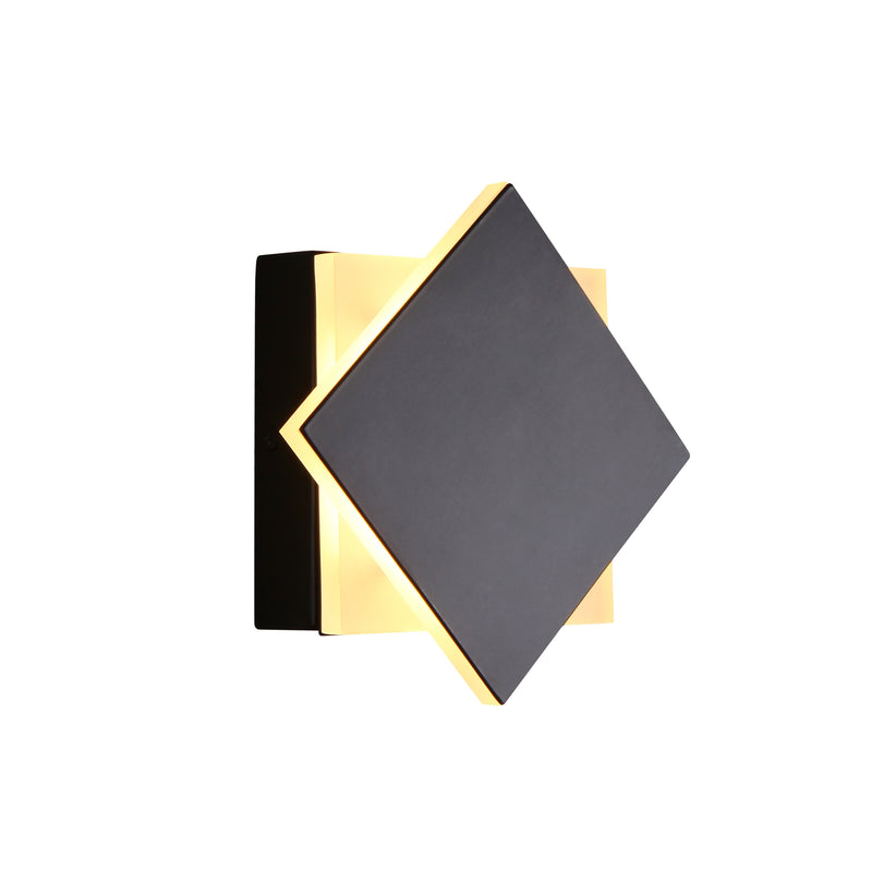 Eclipse VMW13600BL 5" Rotative ETL Certified Integrated LED Wall Sconce Lighting Fixture in Black