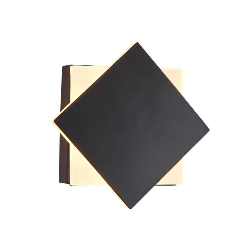 Eclipse VMW13600BL 5" Rotative ETL Certified Integrated LED Wall Sconce Lighting Fixture in Black