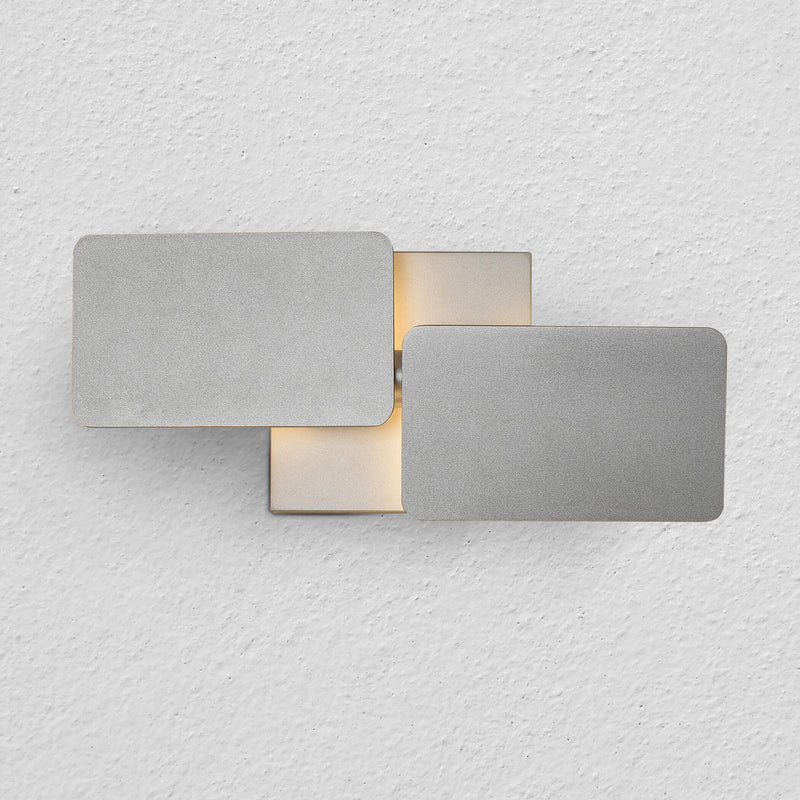 VONN Eclipse VMW17200AL 12" Rotative Up-Down ETL Certified Integrated LED Wall Sconce Light in Silver