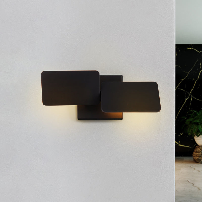 Eclipse VMW17200BL 12" Rotative Up-Down ETL Certified Integrated LED Wall Sconce Light in Black