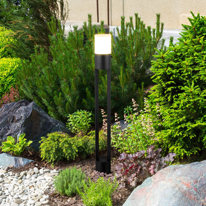 32" Modern VOB14668BL Low-Voltage 6-Watt ETL Certified Integrated LED Outdoor Bollard in Matte Black