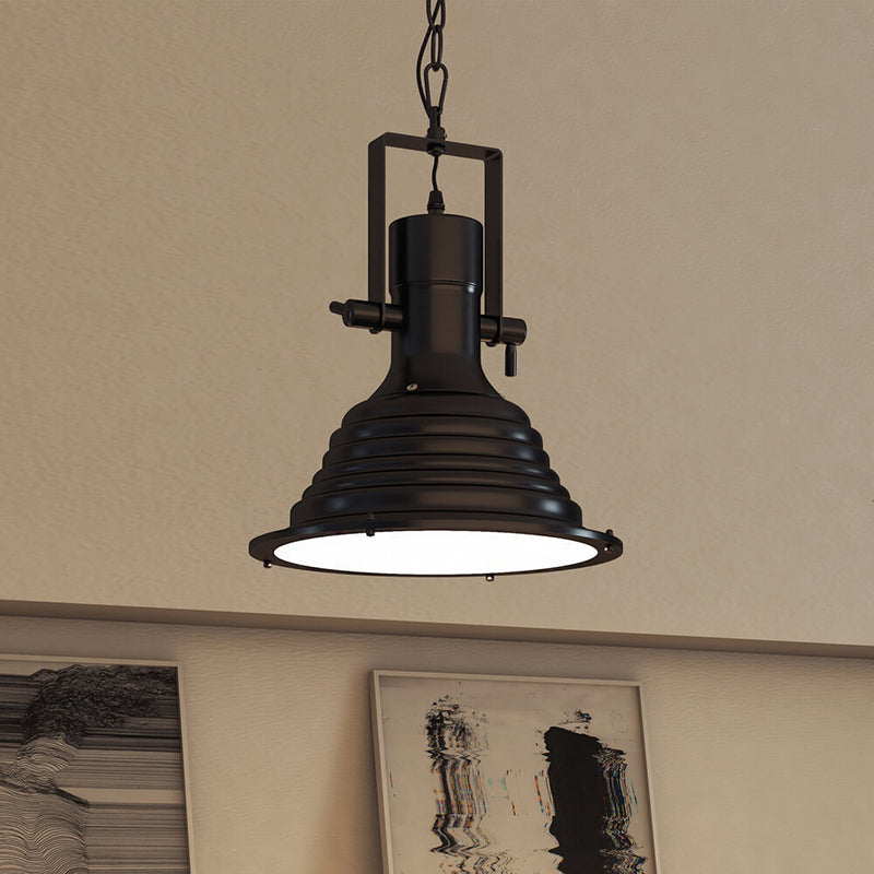 VONN Dorado VVP21041BZ 11" UL Certified LED Pendant, Height Adjustable Industrial Pendant with Ribbing