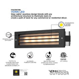 VONN 10" Modern VOS39613BL Low-Voltage 6-Watt Integrated LED Outdoor Steps Light in Matte Black