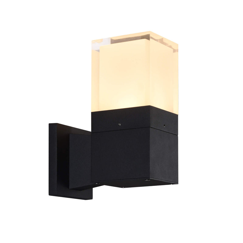 VONN 9" Modern VOW1768BL 5-Watt ETL Certified Integrated LED Outdoor Wall Sconce in Matte Black