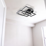VONN Radium VRCF49103BL 28" ETL Certified Integrated LED Ceiling Lighting Rectangular Semi Flush in Black