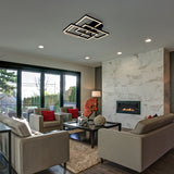 VONN Radium VRCF49103BL 28" ETL Certified Integrated LED Ceiling Lighting Rectangular Semi Flush in Black