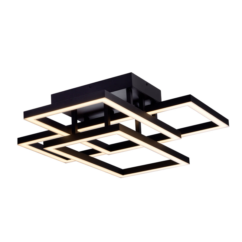 VONN Radium VRCF49103BL 28" ETL Certified Integrated LED Ceiling Lighting Rectangular Semi Flush in Black