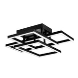 VONN Radium VRCF49103BL 28" ETL Certified Integrated LED Ceiling Lighting Rectangular Semi Flush in Black