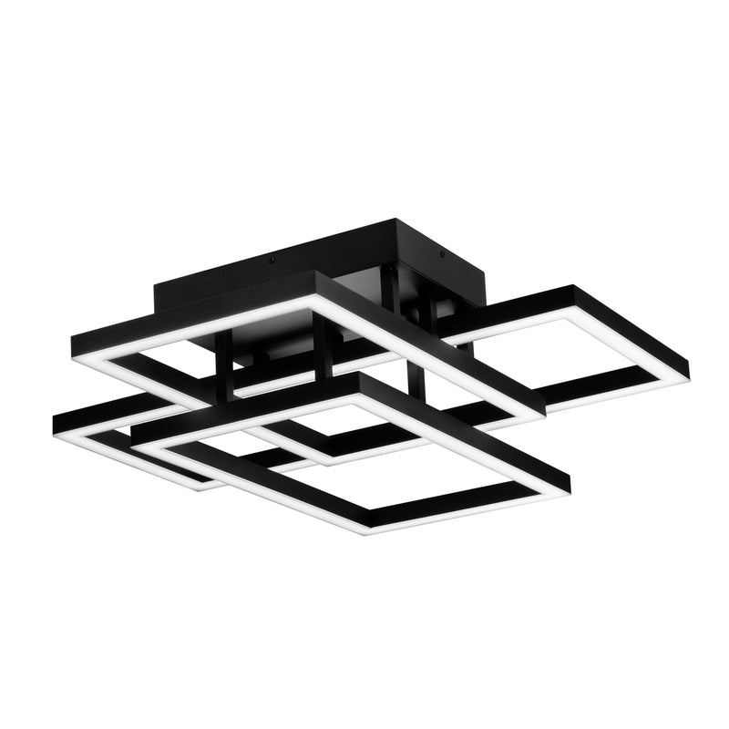 VONN Radium VRCF49103BL 28" ETL Certified Integrated LED Ceiling Lighting Rectangular Semi Flush in Black