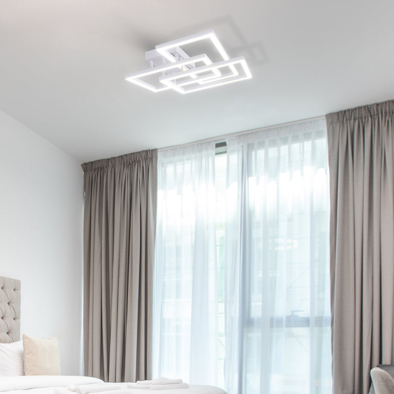 VONN Radium VRCF49103WH 28" Integrated LED ETL Certified Ceiling Lighting Rectangular Semi Flush in White