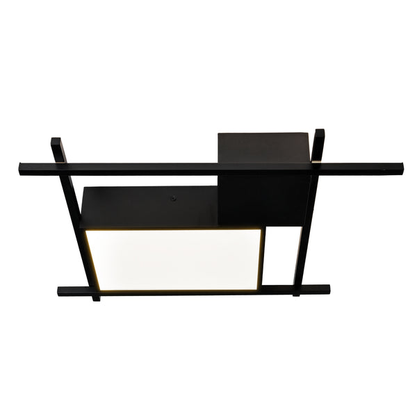 Radium VRCF49304BL 19" Integrated LED ETL Certified Ceiling Lighting Rectangular Semi Flush in Black