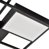 Radium VRCF49304BL 19" Integrated LED ETL Certified Ceiling Lighting Rectangular Semi Flush in Black