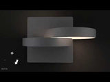 Eclipse VMW17000BL 7" Rotative ETL Certified Integrated LED Wall Sconce Light Fixture in Black