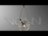 VONN Artisan Firenze VAP2151AB 8" Integrated LED ETL Certified Height Adjustable Pendant with Glass Shade