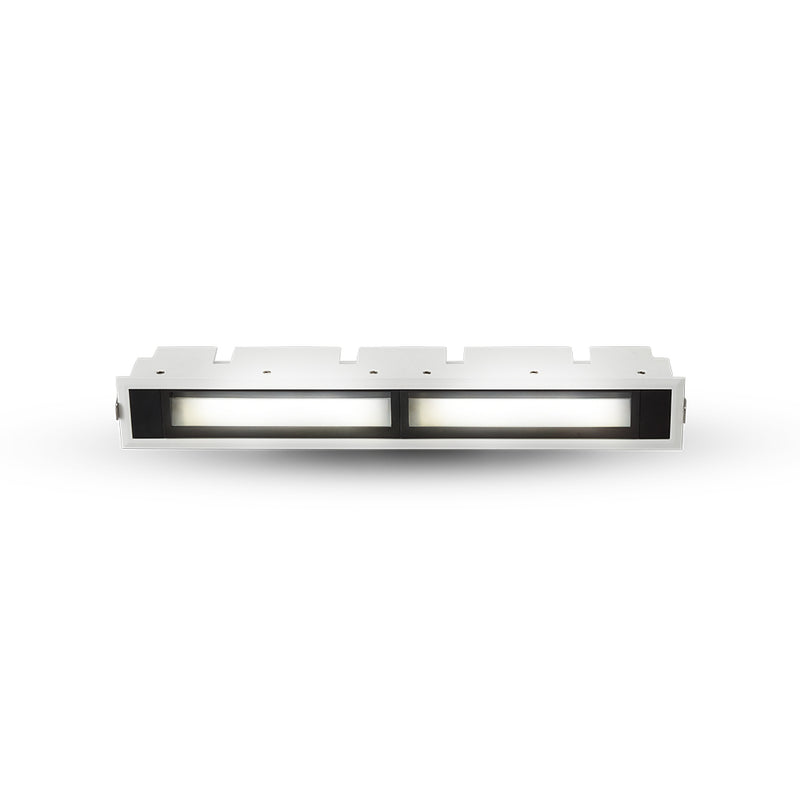 SLICE 12.5" 2 LIGHT LED RECESSED WALL WASHER W/TRIM ETL CERTIFIED COMMERCIAL GRADE, VMDL000610E024WH
