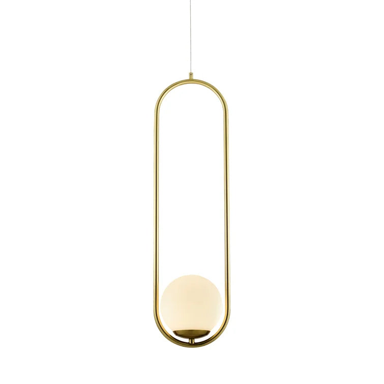 Capri VCP2105AB 7" Integrated LED ETL Certified Height Adjustable Pendant Light with Glass Shade