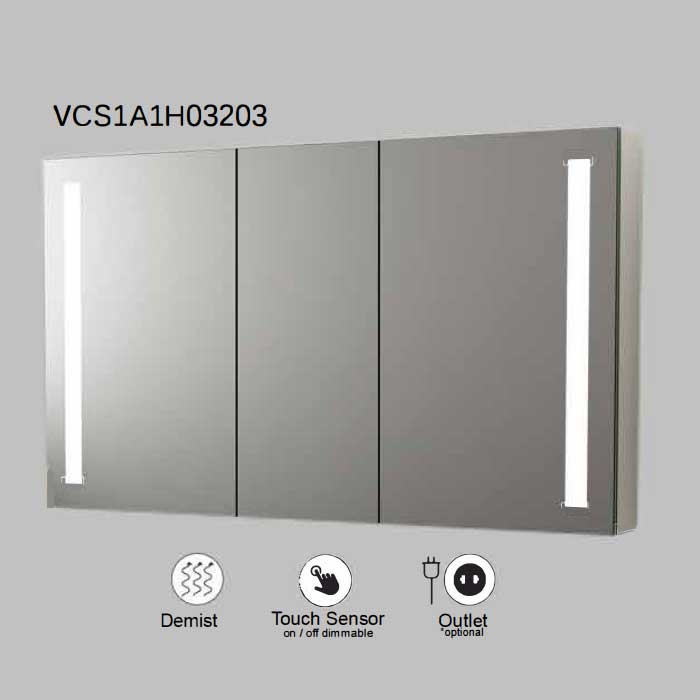 VONN VCS2A3H03203 Integrated LED Medicine Cabinet 48"W x 28"H x 4.75"D