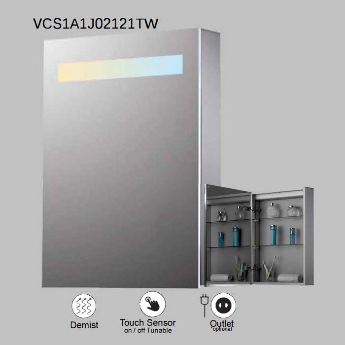VONN VCS2A3J02121TW Tunable White Medicine Cabinet 19.5"W x 28"H x 4.75"D