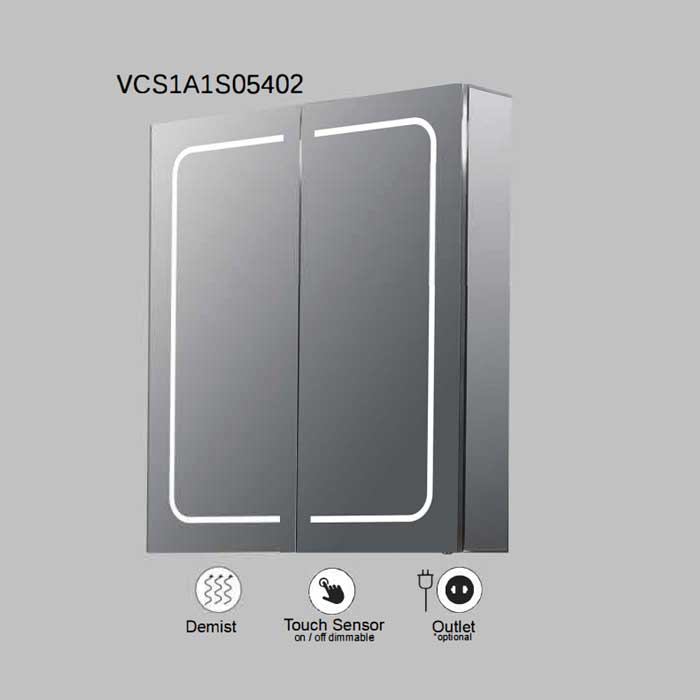 VONN VCS2A3S05402 Integrated LED Medicine Cabinet 24"W x 28"H x 4.75"D or 30"W x 28"H x 4.75"D