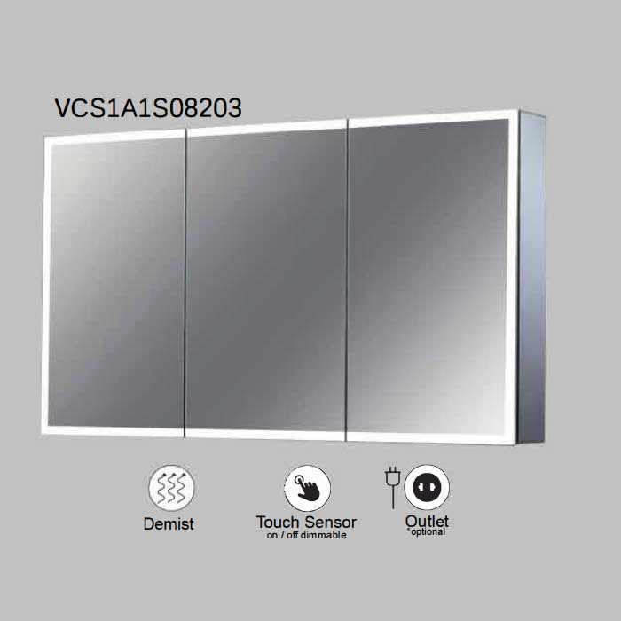 VONN VCS2A6S08203 Integrated LED Medicine Cabinet 48"W x 28"H x 5"D