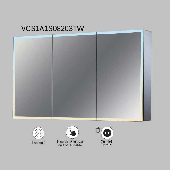 VONN VCS2A6S08203TW Tunable White Medicine Cabinet 48"W x 28"H x 5"D