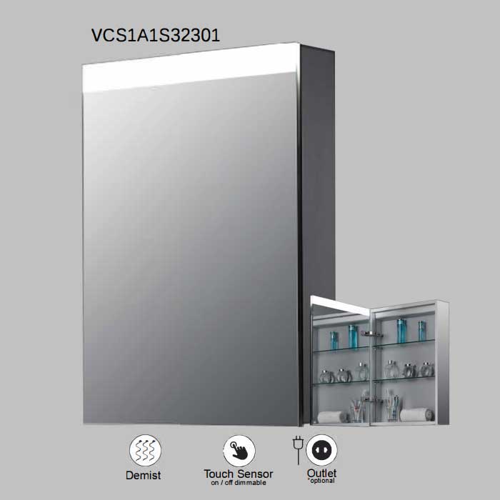VONN VCS2A6S32301 Integrated LED Medicine Cabinet 19.5"W x 28"H x 5"D