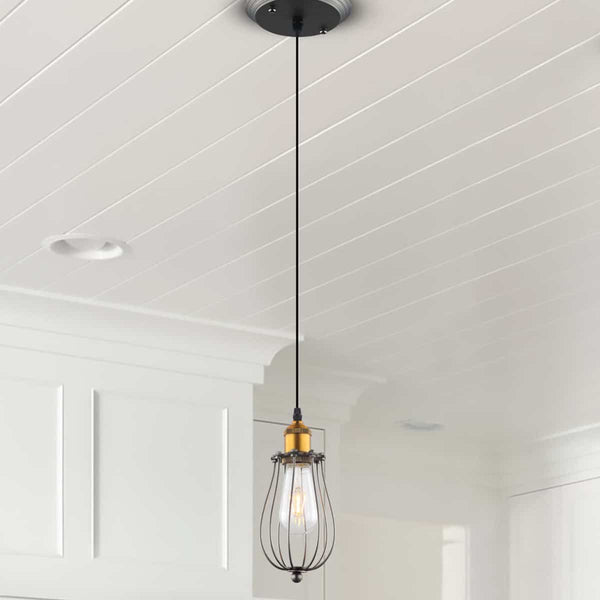 Arden VVP24111ABZ 5" Industrial ETL Certified Pendant Light with LED Filament Bulb in Aged Bronze