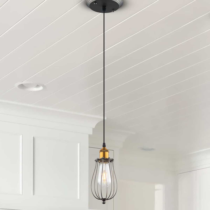 Arden VVP24111ABZ 5" Industrial ETL Certified Pendant Light with LED Filament Bulb in Aged Bronze